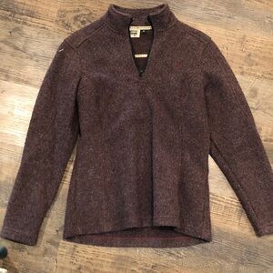 Women’s Half-Zip Pullover Sweater - Burgundy